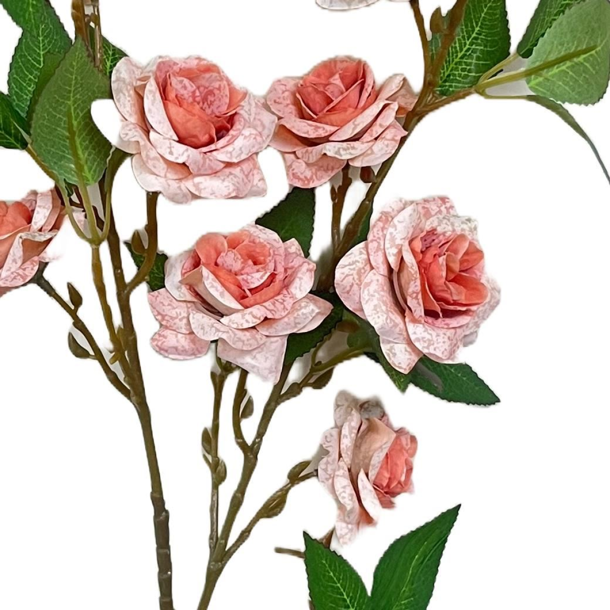 Pack of 6 x 90cm Artificial Pink Rose Stem