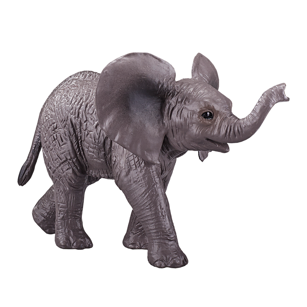 African Elephant Calf Toy  Realistic Wildlife Figurine