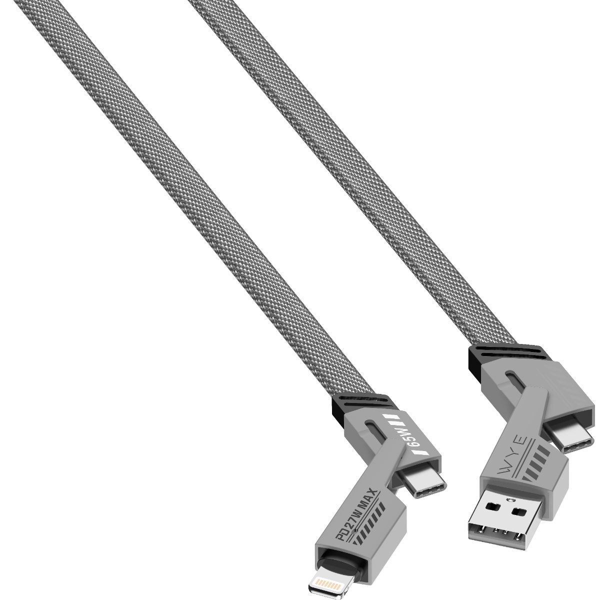 WYEFLOW 4-IN-1 AAdaptable Fast Charging & Data Cable 1.2M