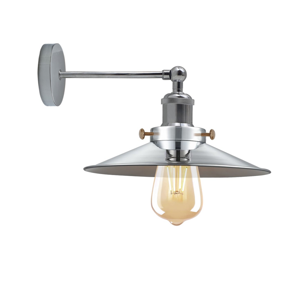 Satin Nickel Vintage Industrial E27 Adjustable Metal Sconce Wall Light ~2112