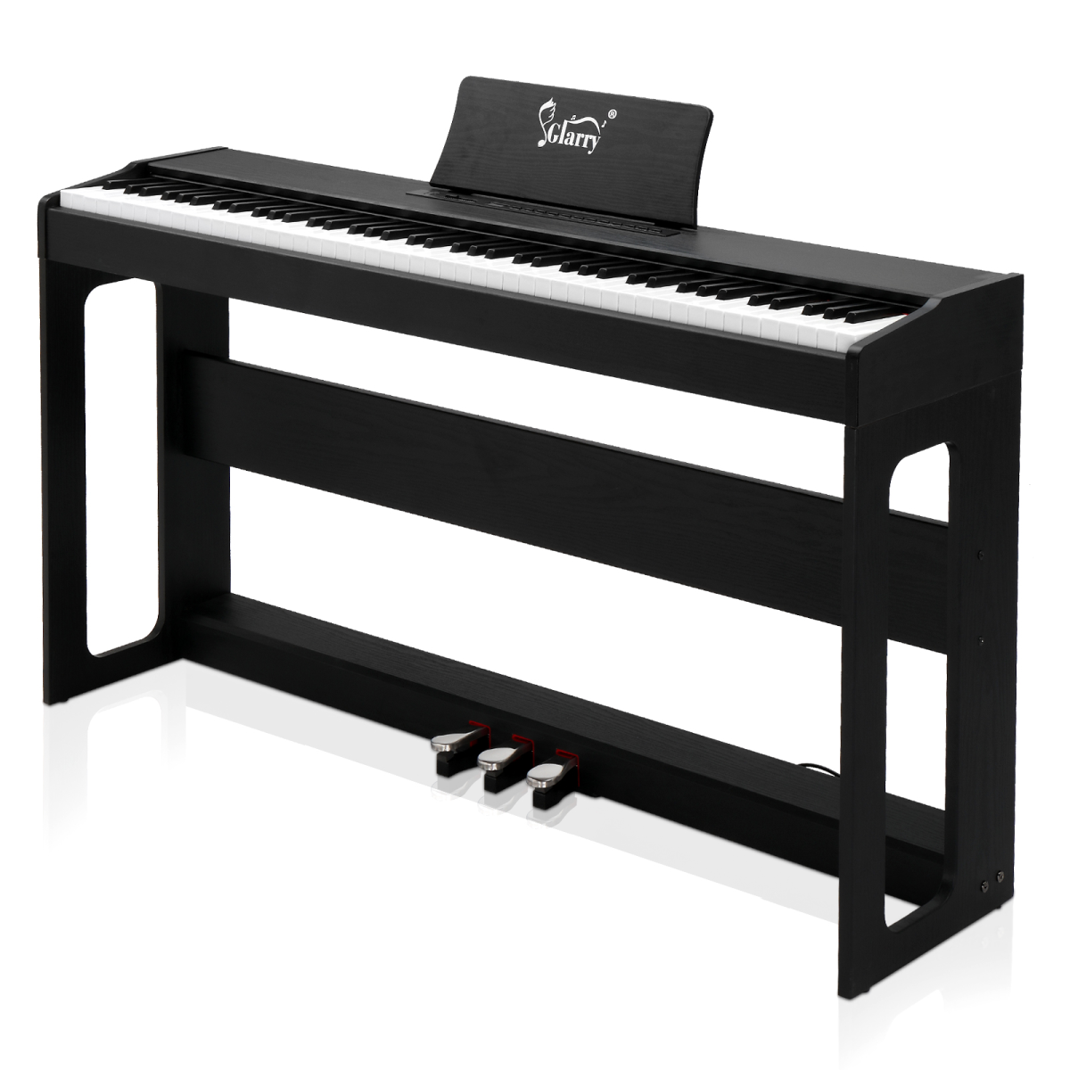 GDP-104 88 Keys Full Weighted Keyboards Digital Piano with Furniture Stand, Power Adapter, Triple Pedals, Headphone, for All Experience Levels Black【Same Model Code: 30505283】