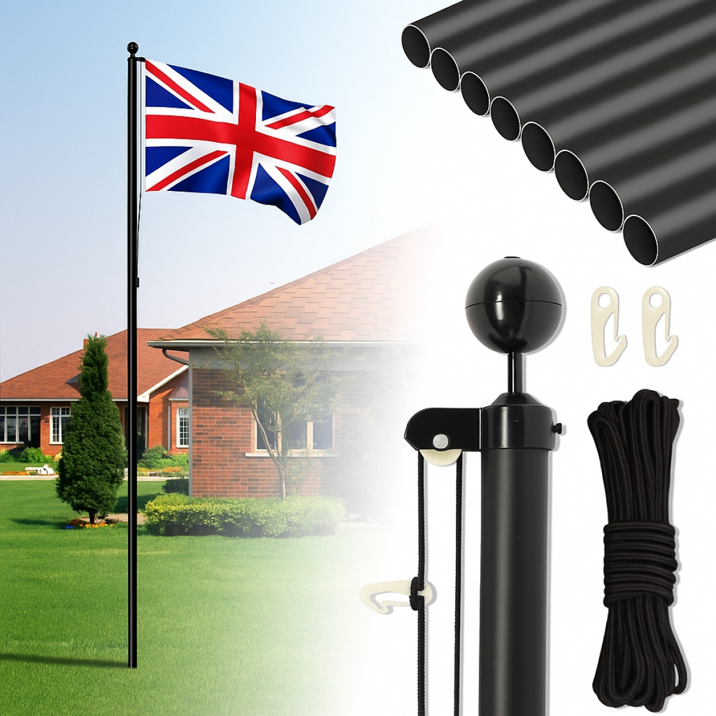 5.1*5.1*750cm Aluminum Alloy Splicing Flagpole Adjustable And Retractable