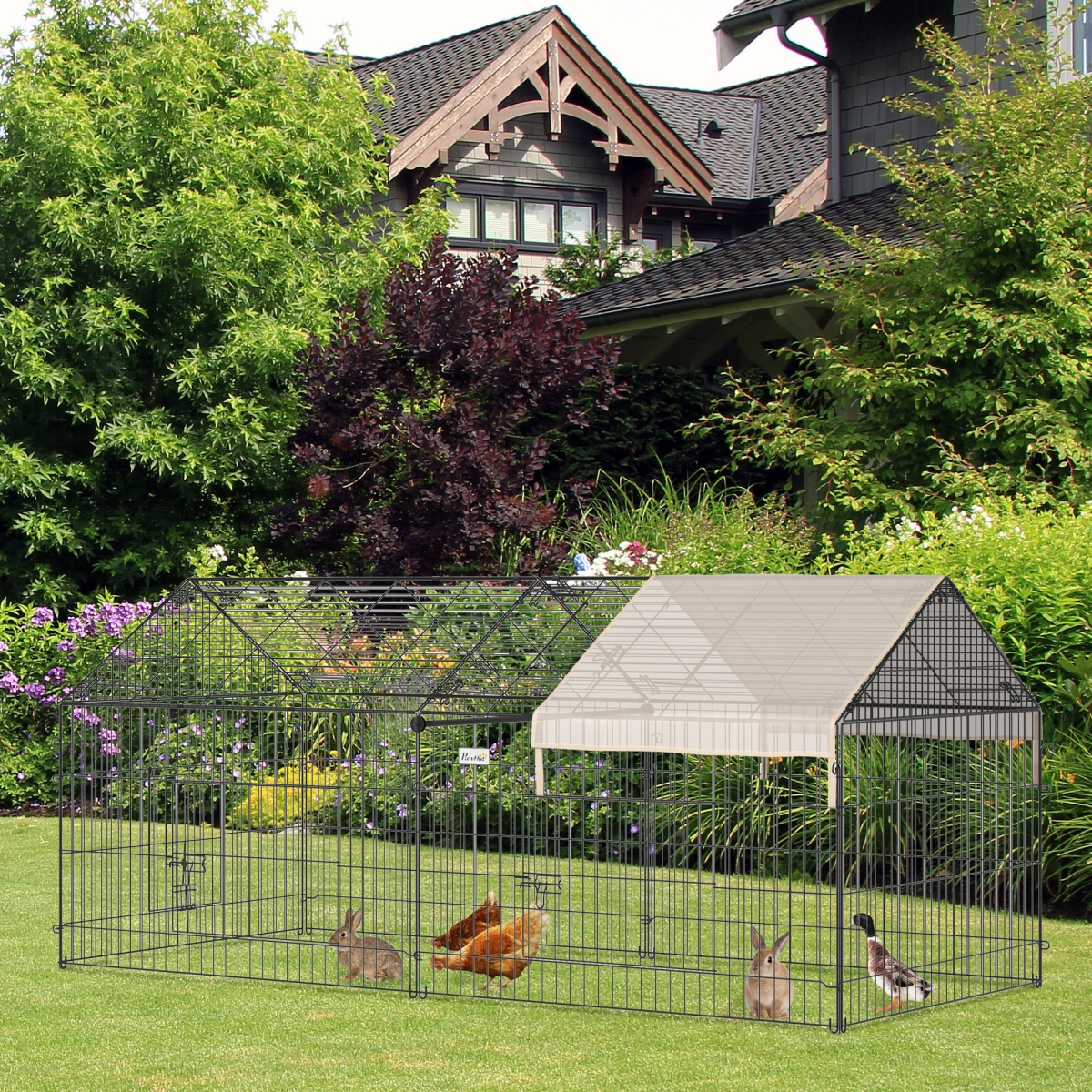 Outdoor Pet Shelter - Spacious Design and Weather Protection - Portable Cage