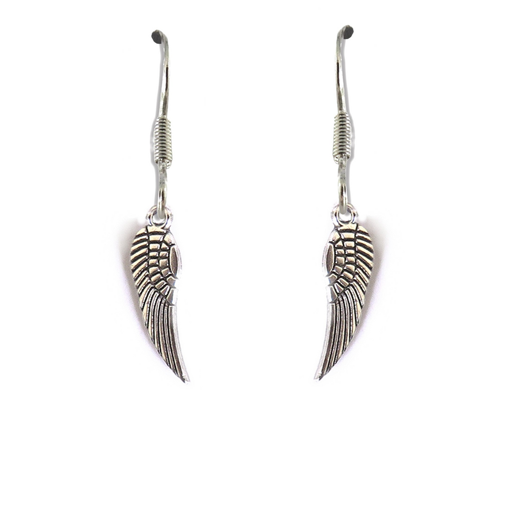 Angel Feather Drop Earrings - Thinking Of You Gift