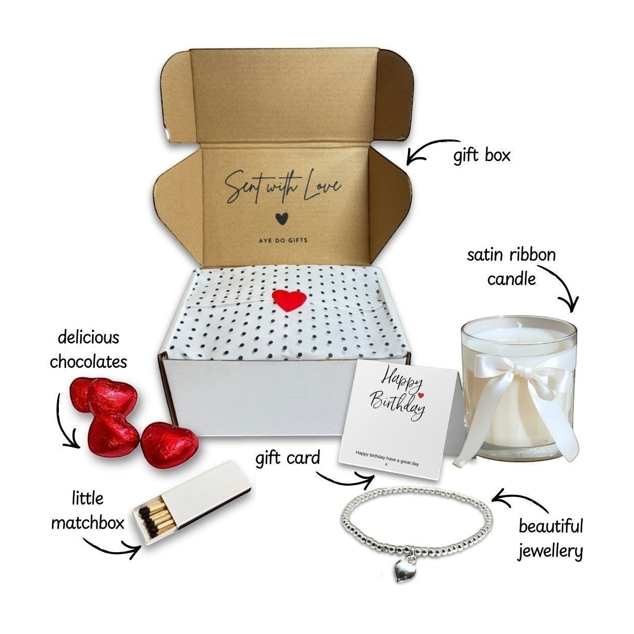 Small Best Cat Mum Gift Hamper Necklace Chocs & Candle