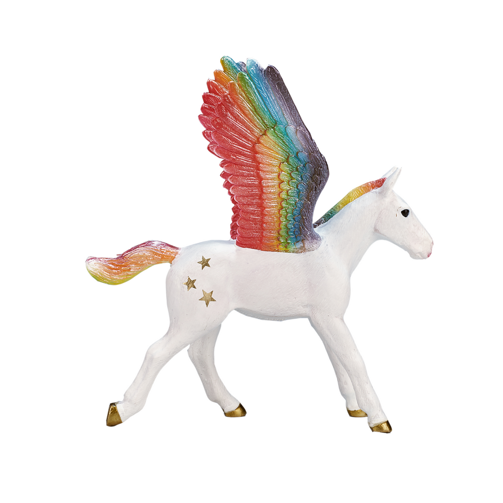 Rainbow Pegasus Baby  Fantasy Horse Figure
