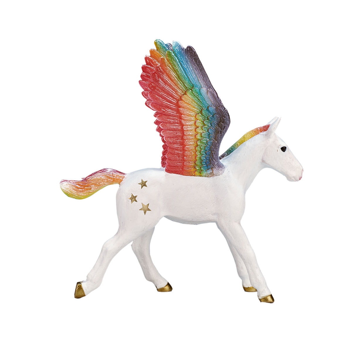 Rainbow Pegasus Baby  Fantasy Horse Figure