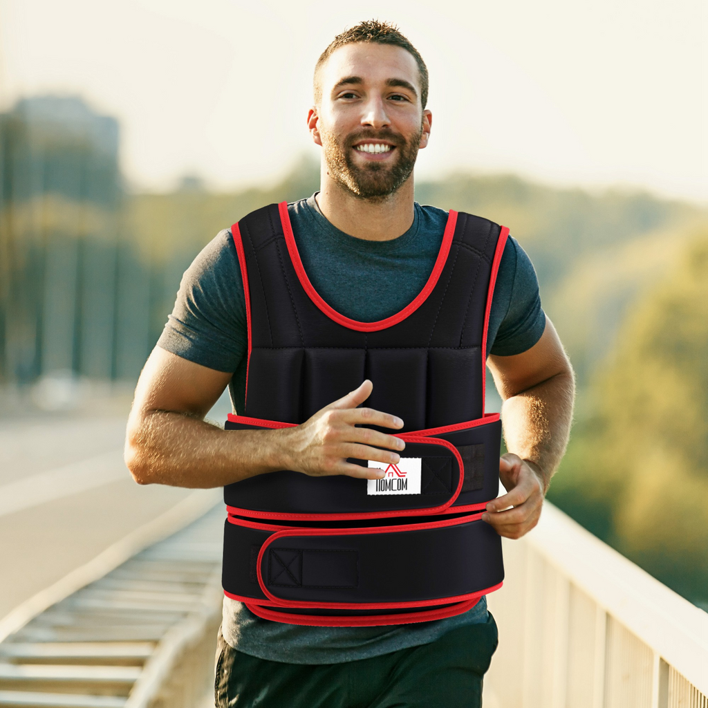 20KGS Adjustable Weight Vest Running Gym Training Weight Loss HOMCOM