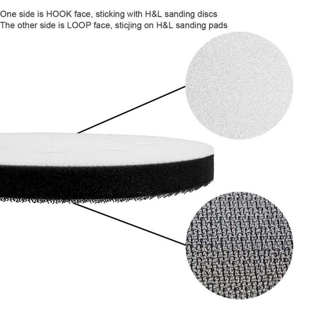 2Pcs 125mm/5inch Diameter Soft Buffer Sponge Interface Cushion Pad Sanding Pads