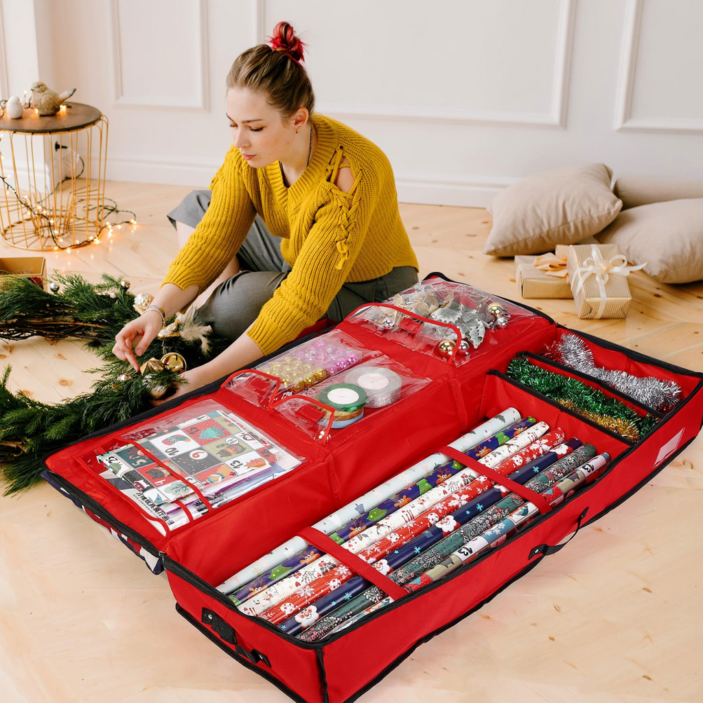 Vinsani Deluxe Gift Wrap Storage
