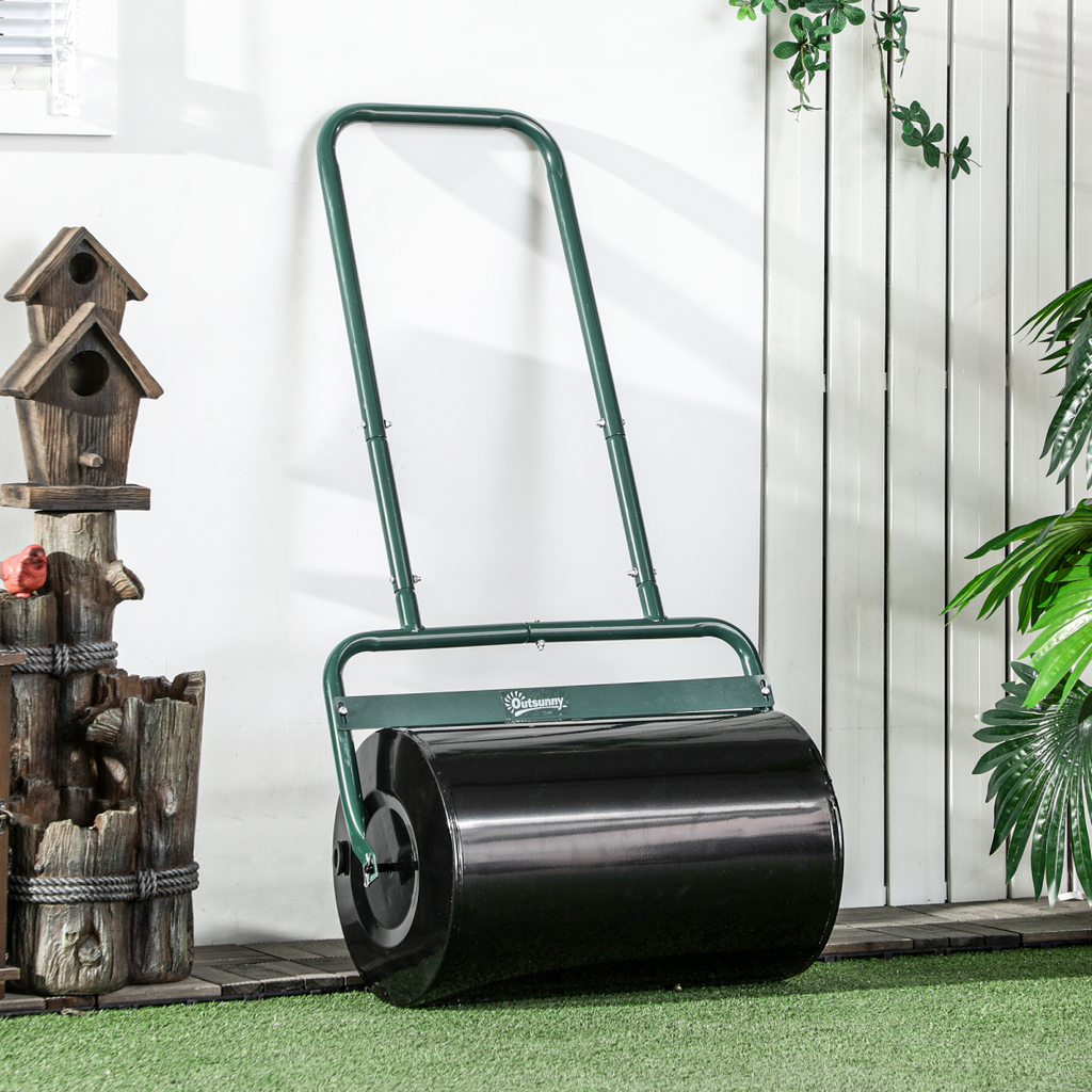Outsunny Combination Push w/ 38L Sand or Water Garden Dark Green