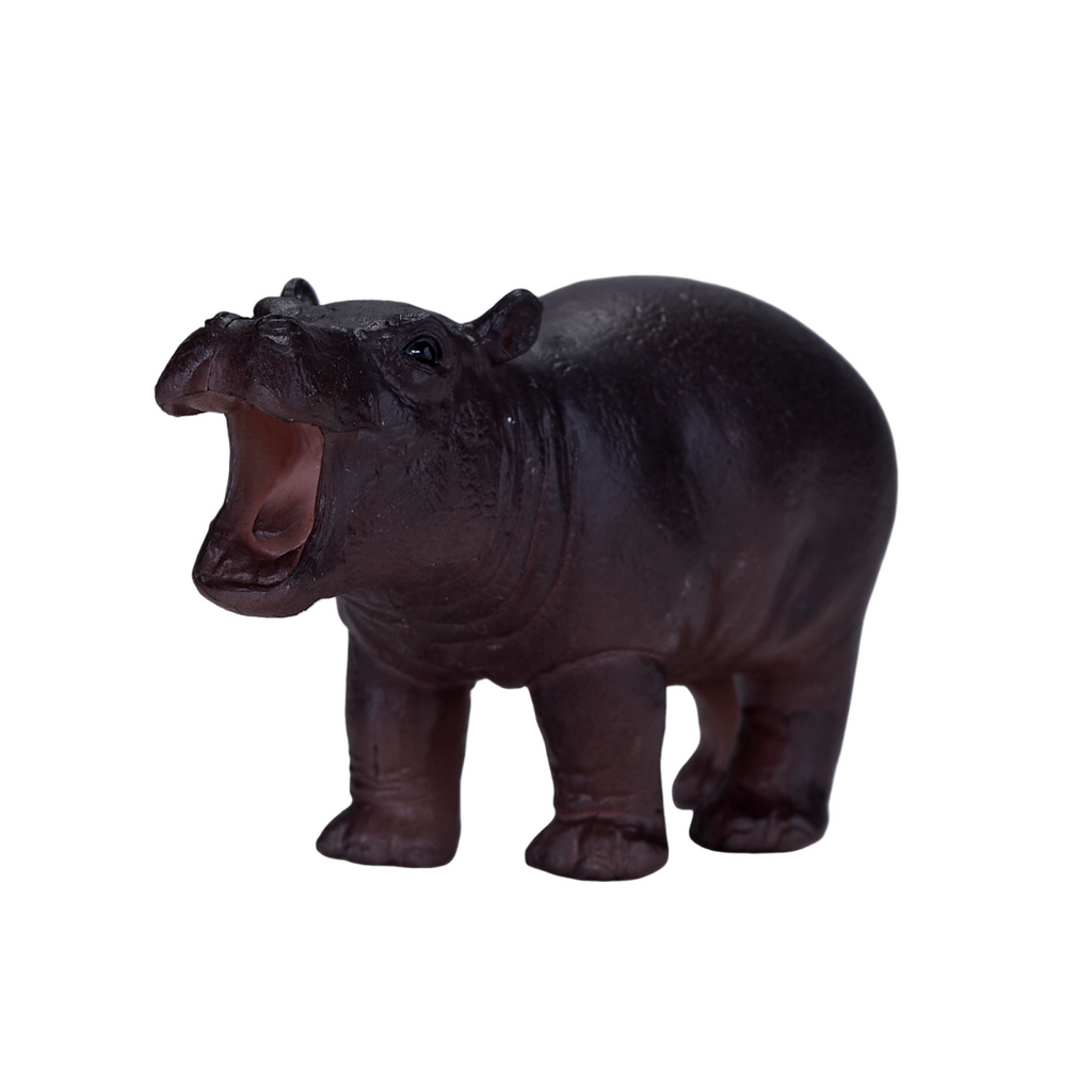 Hippo Baby Toy Figure  Realistic Wildlife Model