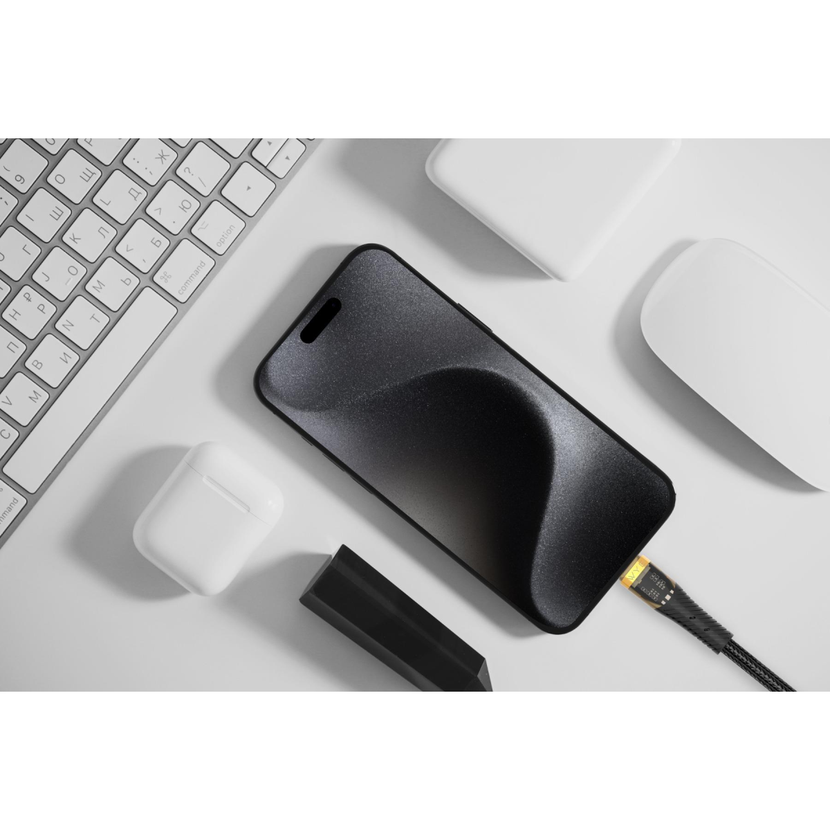Wyeflow 60W GoldTip Braided Fast Charge/Sync USB to Type C Cable 1m