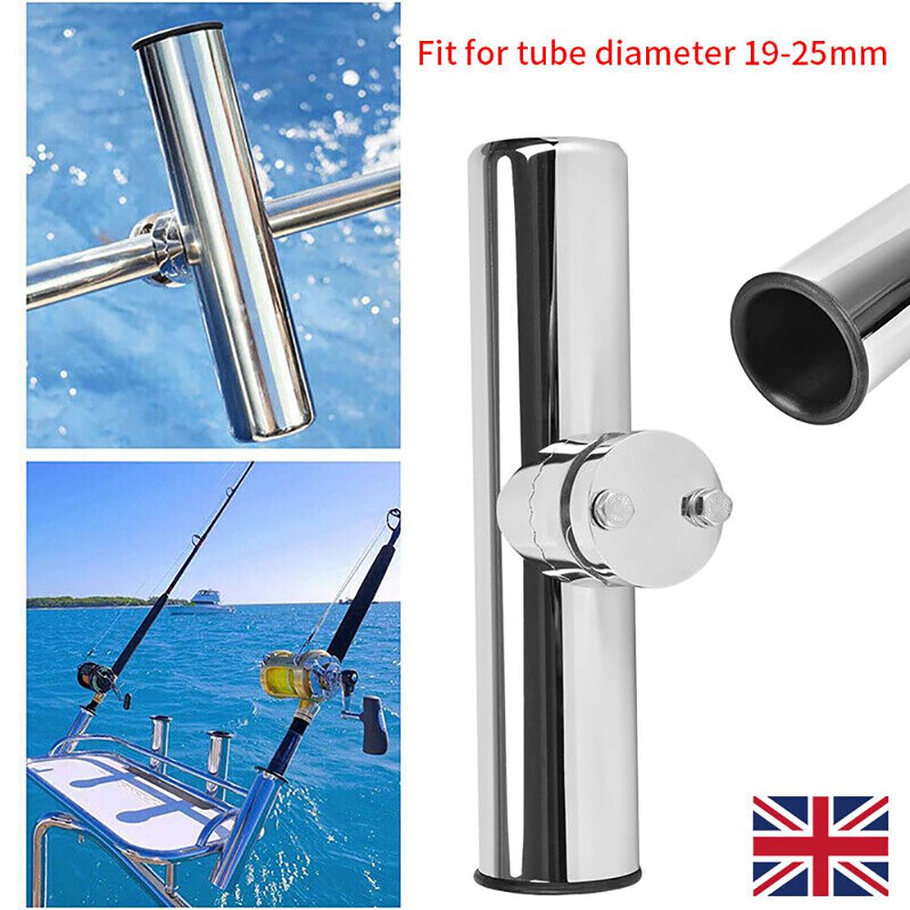 19-25mm Fishing Rod Holder Stainless Steel Rail Mount Rail For Marine Boat # UK