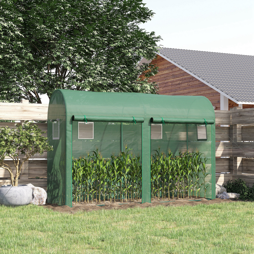 Plant Tomato Growth Greenhouse Double Doors & 4 Windows  3Lx1Wx2Hm