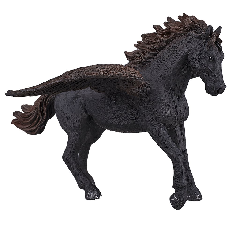 Dark Pegasus Toy  Fantasy Winged Horse Figurine