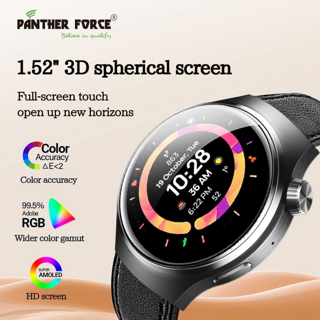 Panther Force 1.52" 3D Spherical Screen SmartWatch