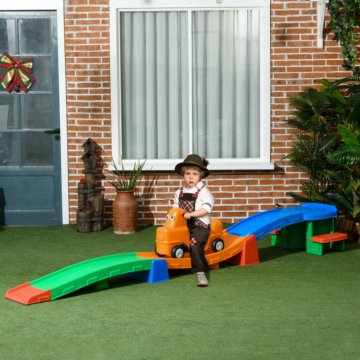 3(m) Up and Down Rollercoaster for Kids with Non-Slip Steps, for Ages 2-5 Years