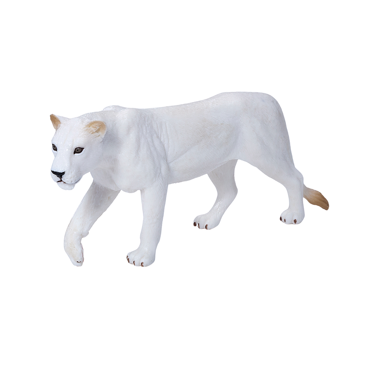 White Lioness Toy  Realistic Big Cat Model