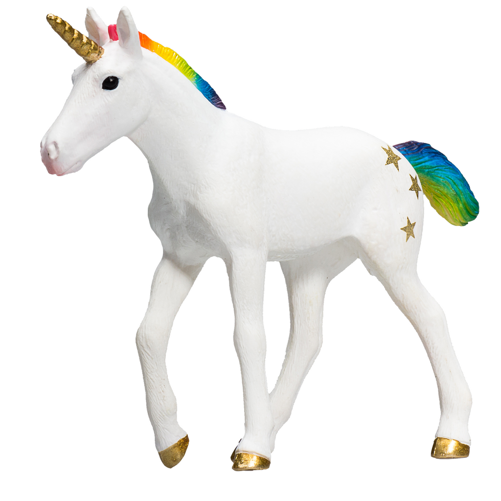 Rainbow Unicorn Baby Toy  Fantasy Mythical Creature Figure