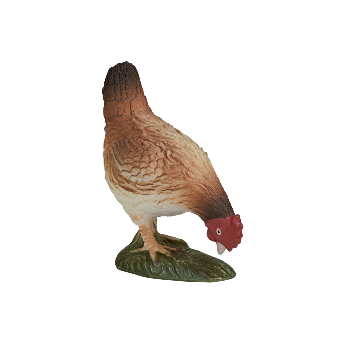 Hen Eating Toy  Farmyard Animal Figurine