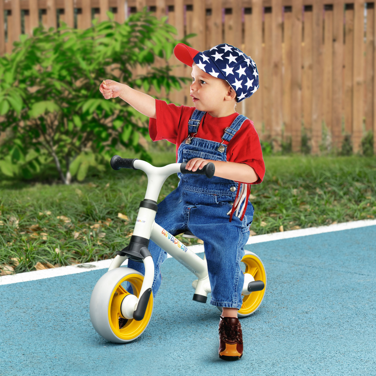 8" Baby Balance Bike with Adjustable Seat, Puncture-Free EVA Wheels - Orange