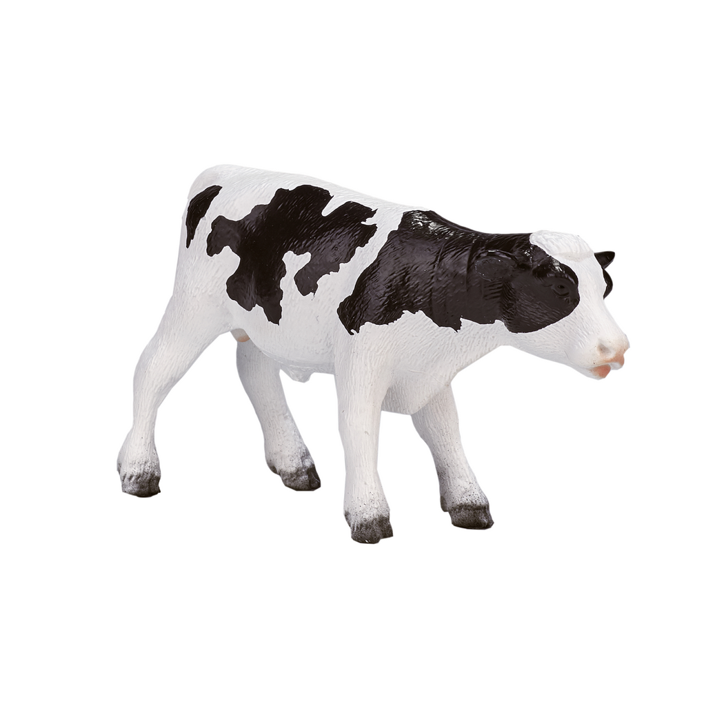 Holstein Calf Standing Toy  Realistic Farm Animal Figurine