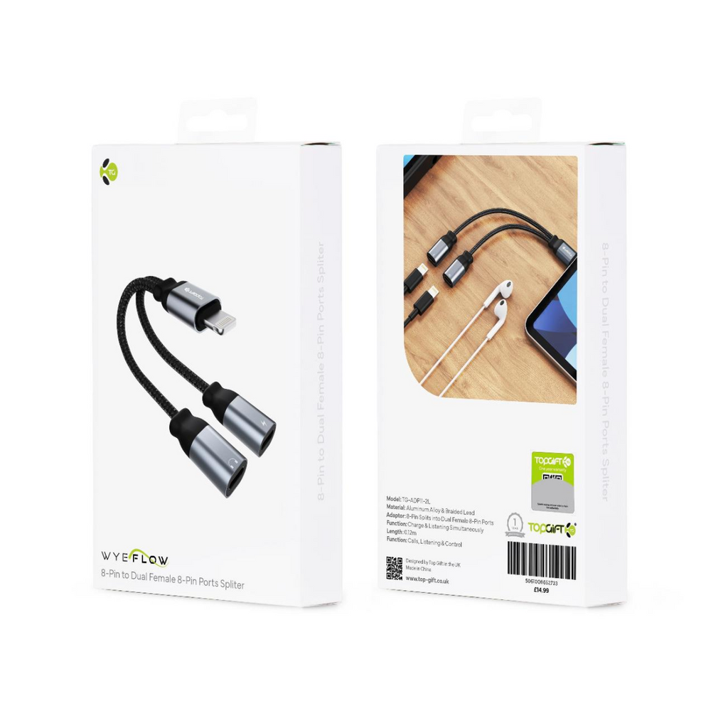 WYEFLOW 8-Pin to Dual Female 8-Pin Ports Spliter