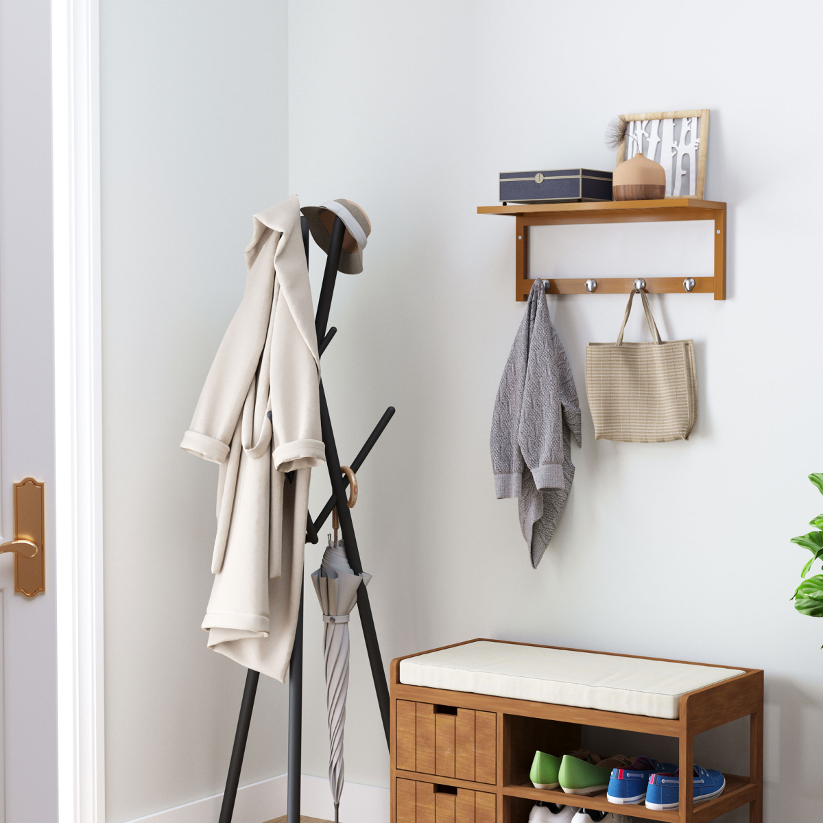 Wall Clothes Rack, 50Lx17Wx20H cm