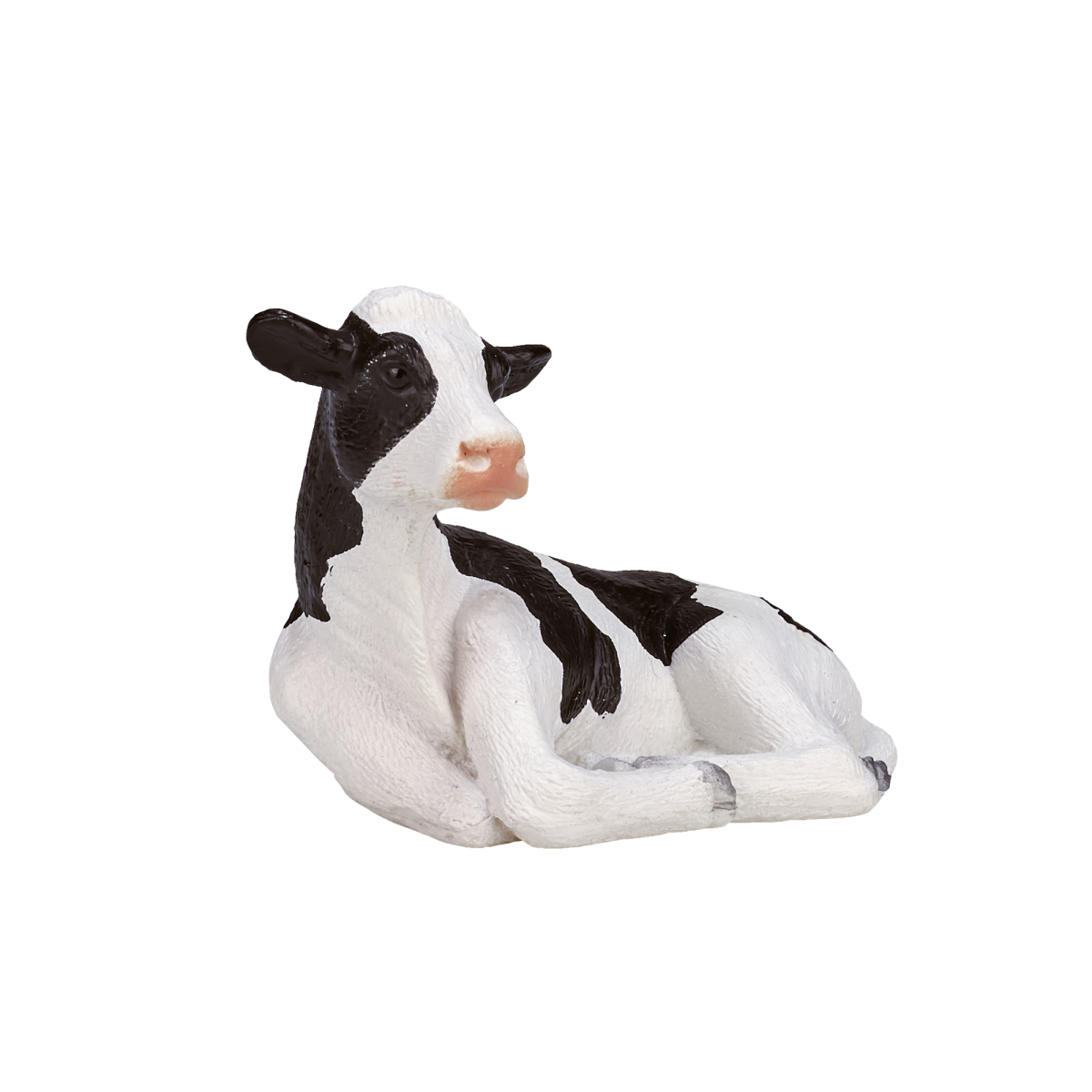 Holstein Calf Lying Down  Farm Animal Figurine