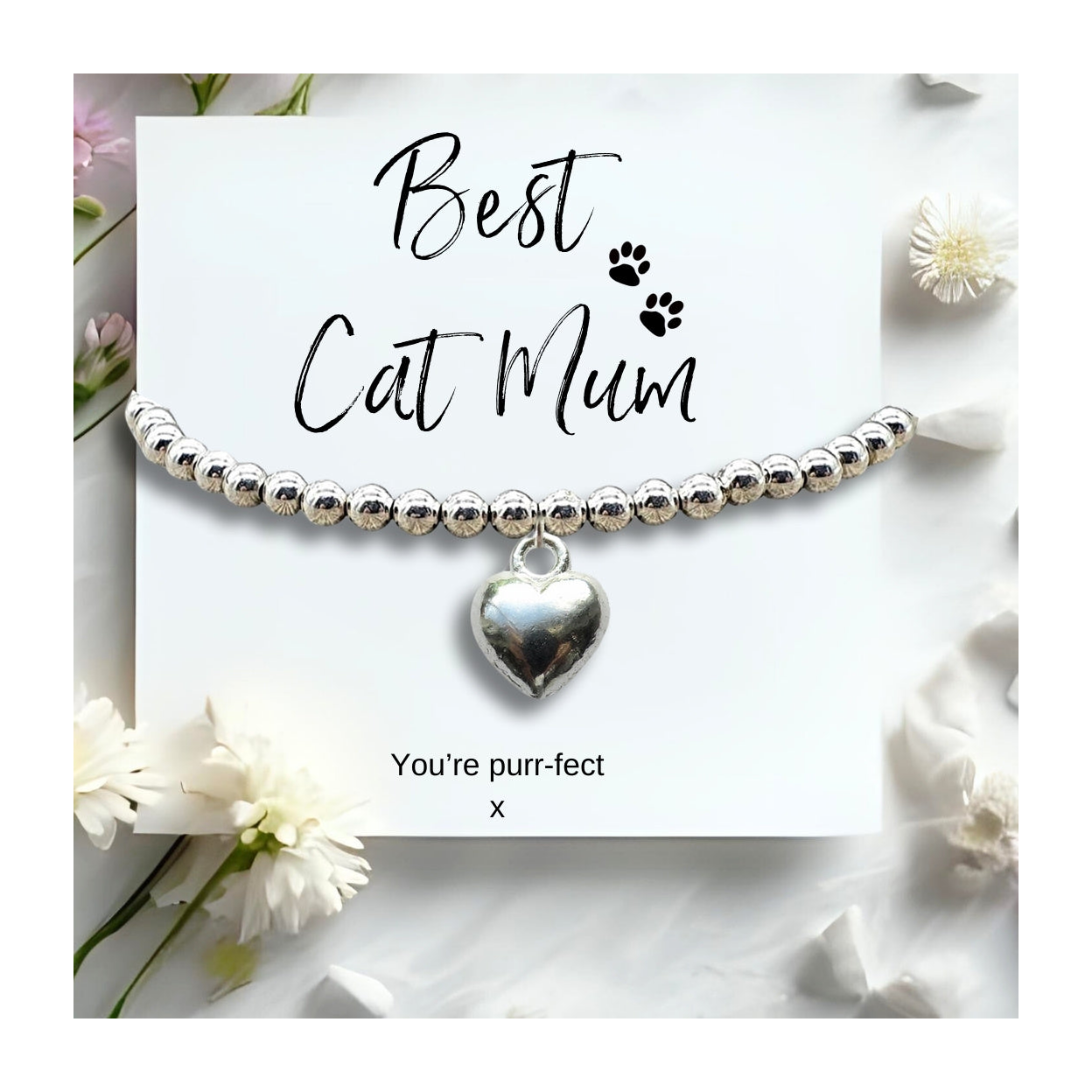Best Cat Mum Bracelet & Jewellery Box Gift