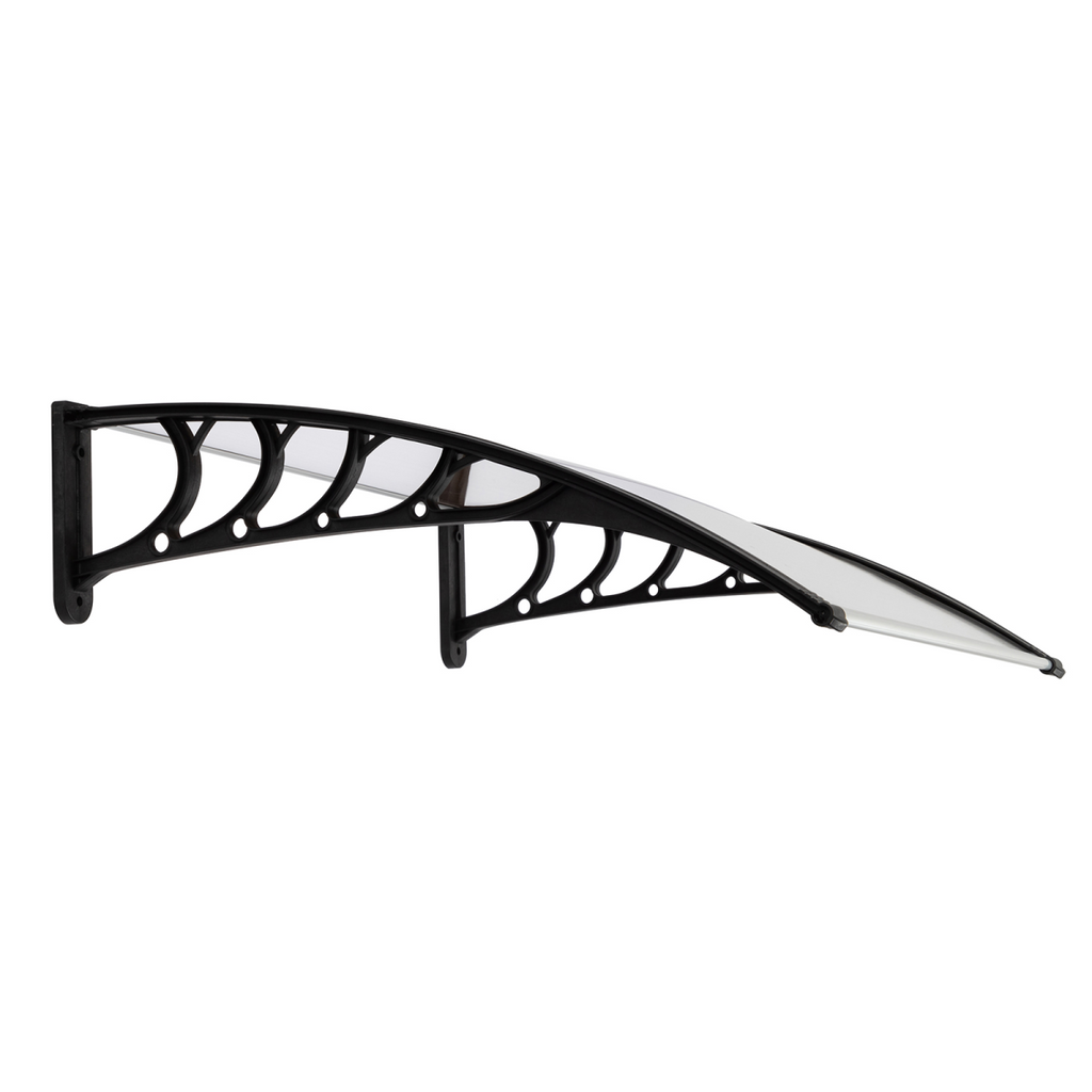 [Same Code：87203302]HT-100 x 80 Household Application Door & Window Rain Cover Eaves Canopy White & Black Bracket
