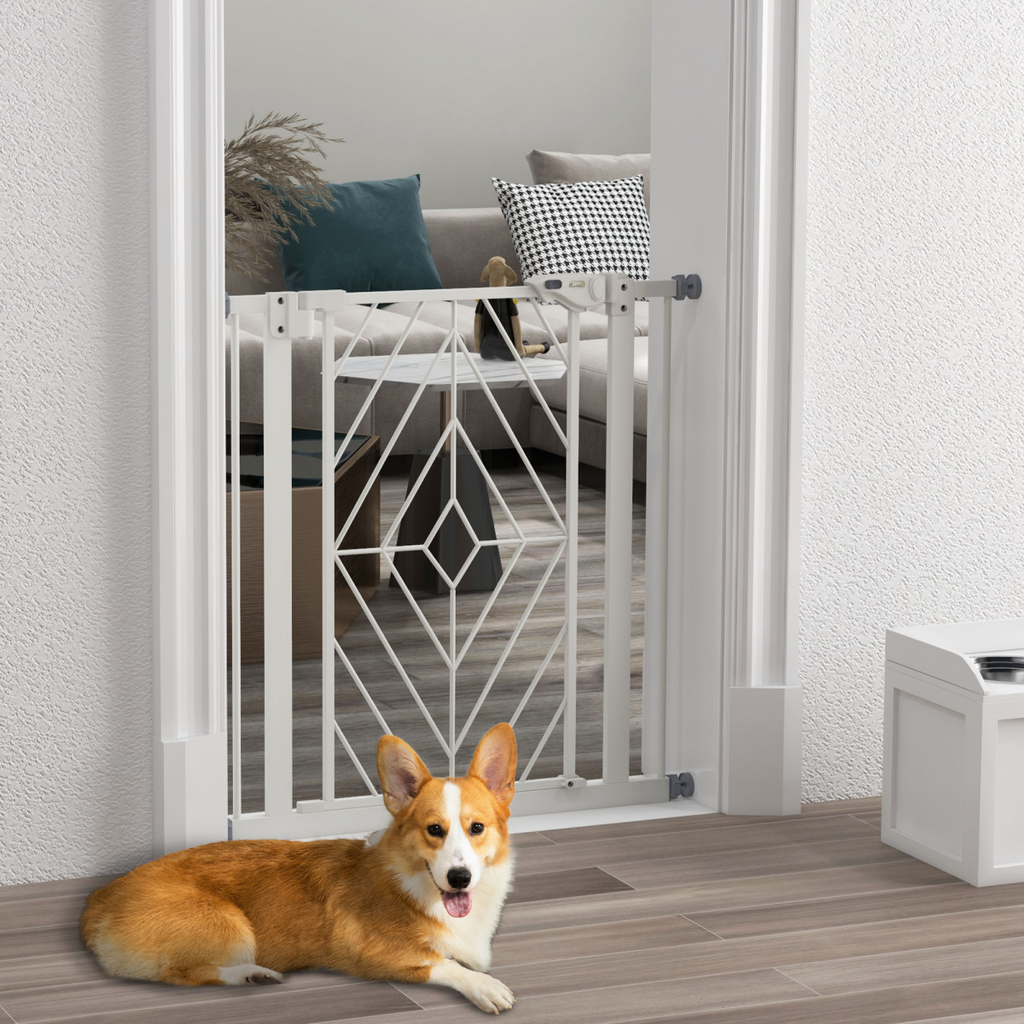 Pressure Fit Safety Gate with Auto Closing Door, Double Locking, Openings 74-80cm