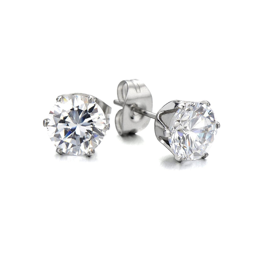 50th Birthday Cubic Zirconia Stud Earrings & Gold Balloons Mini Gift Hamper