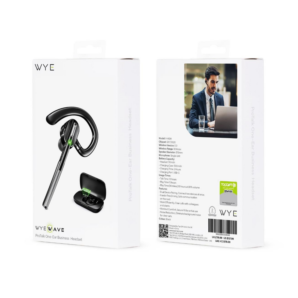 WYE ProTalk One-Ear Business Headset