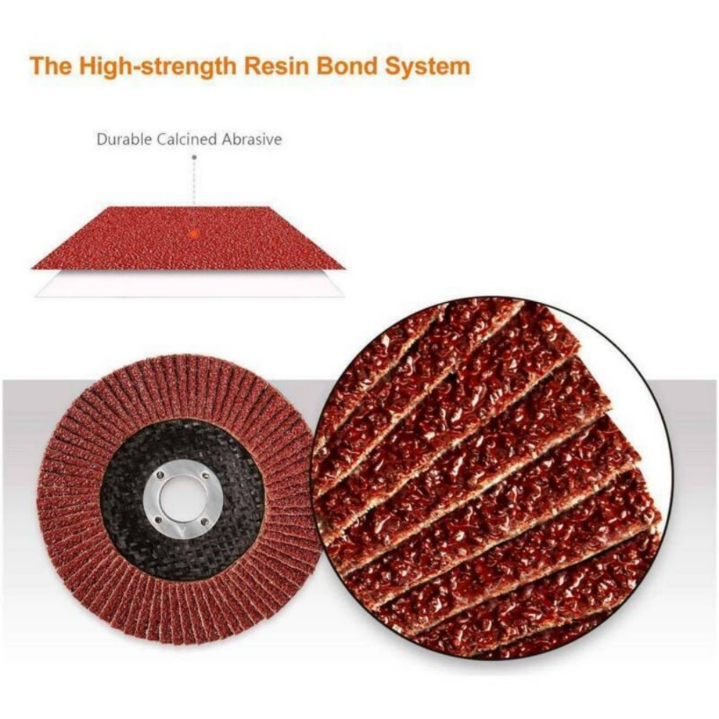 15PCS FLAP DISCS 115mm SANDING GRIT GRINDING WHEELS 60 Grit Angle Grinder UK