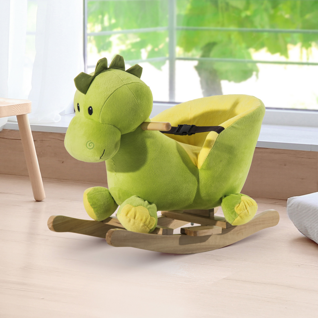 Kids Rocking Horse, Ride-On Horse Toy with 32 Songs, for Ages 18+ Months - Green