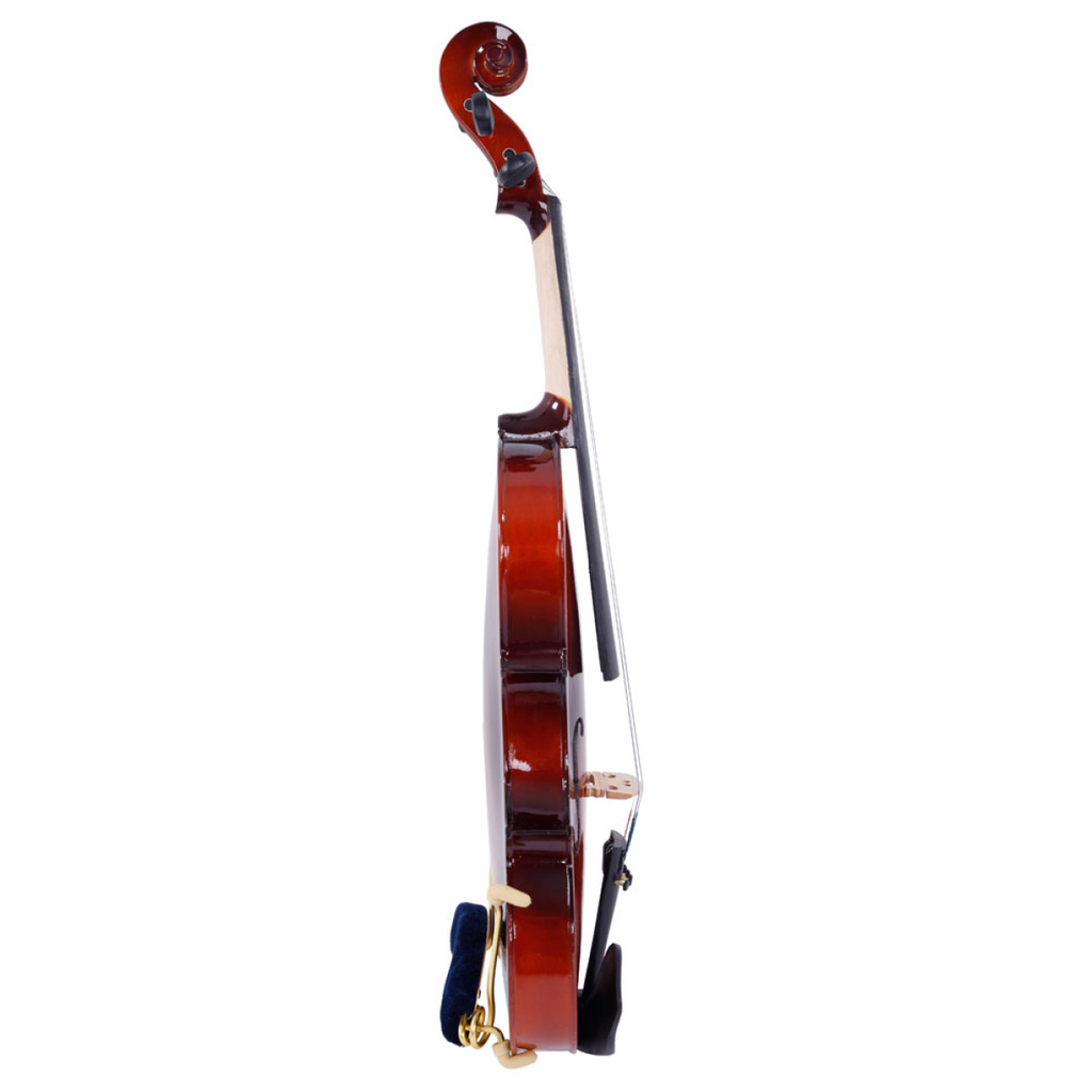 【】GV100 4/4 Acoustic Violin Case Bow Rosin Strings Shoulder Rest  Natural