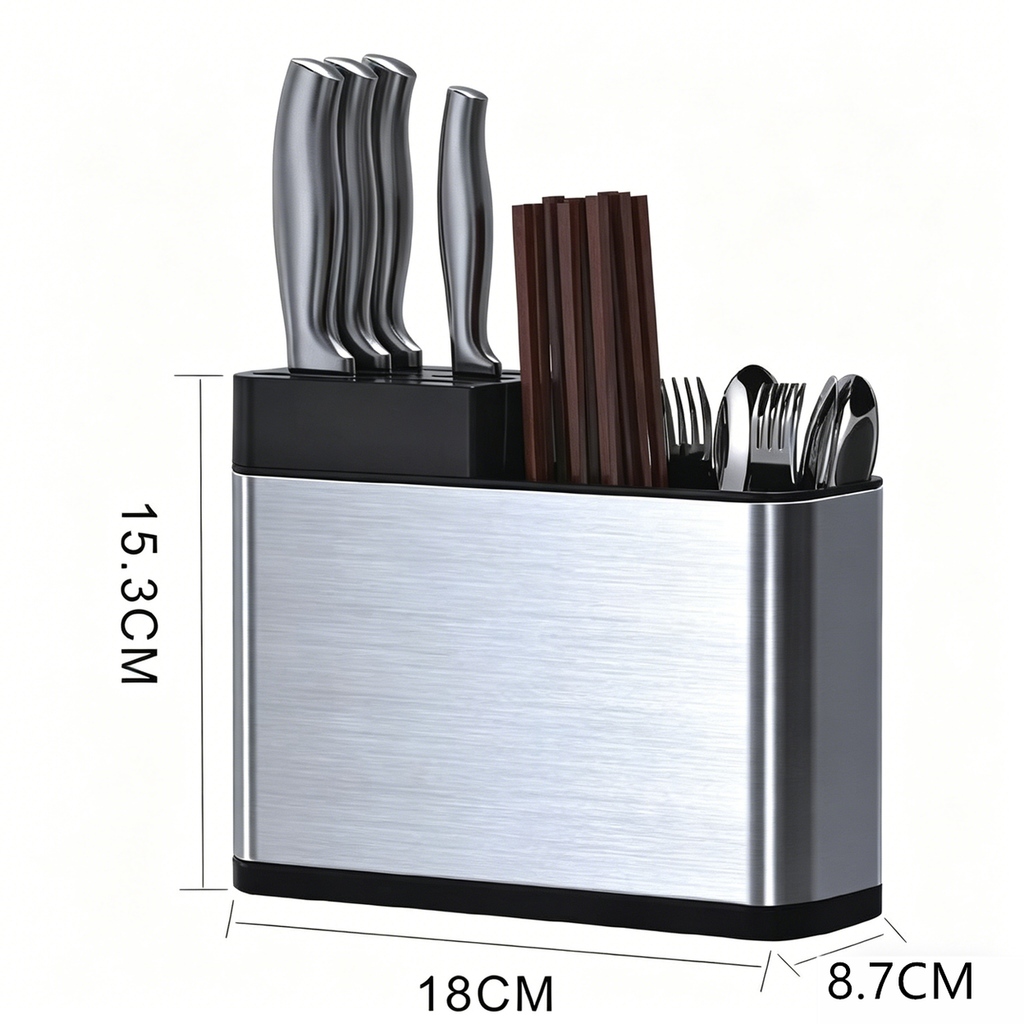 Kitchen Cutlery Holder Knife Block Storage Rack Organizer Utensils Chopstick Box