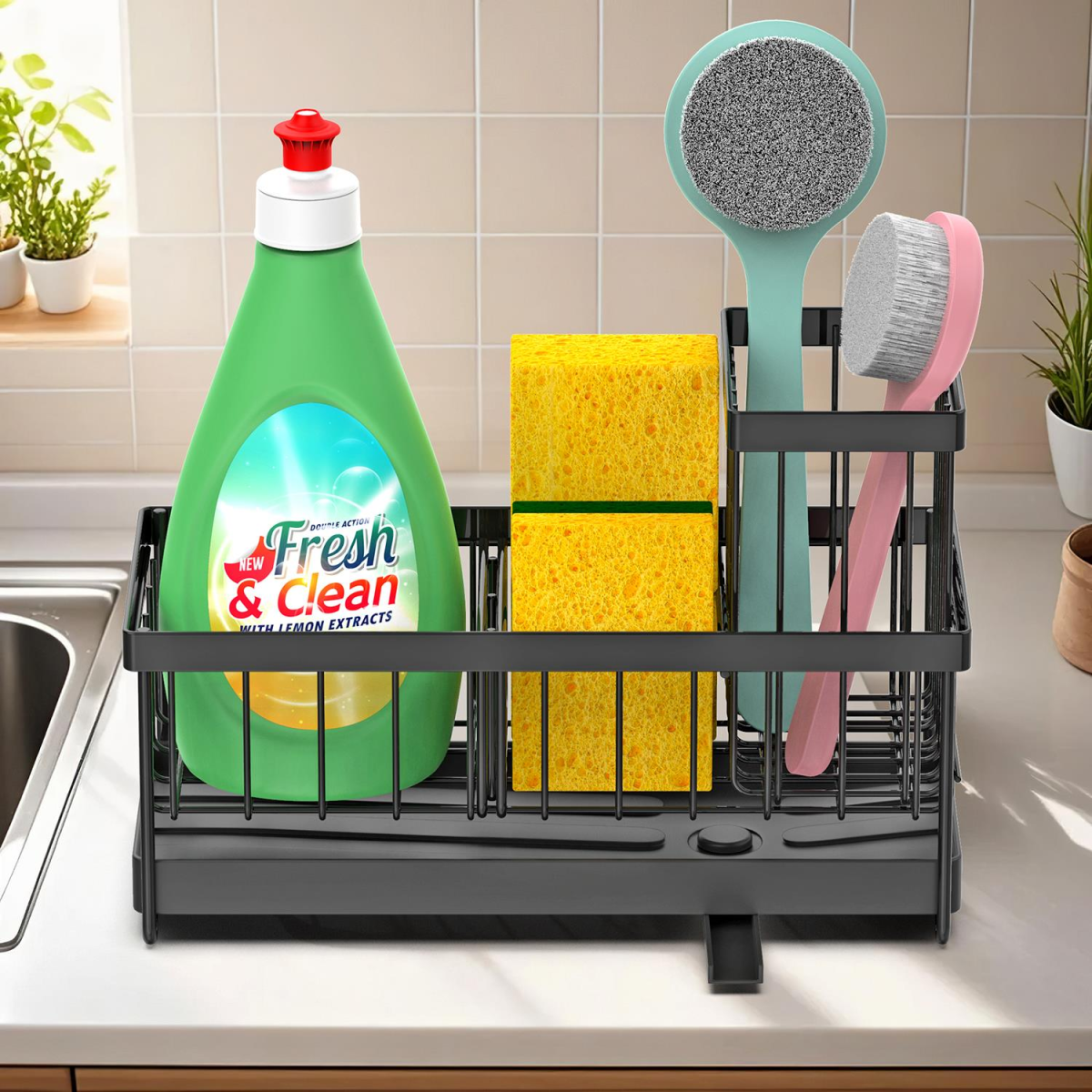Vinsani Black Sink Sponge Holder