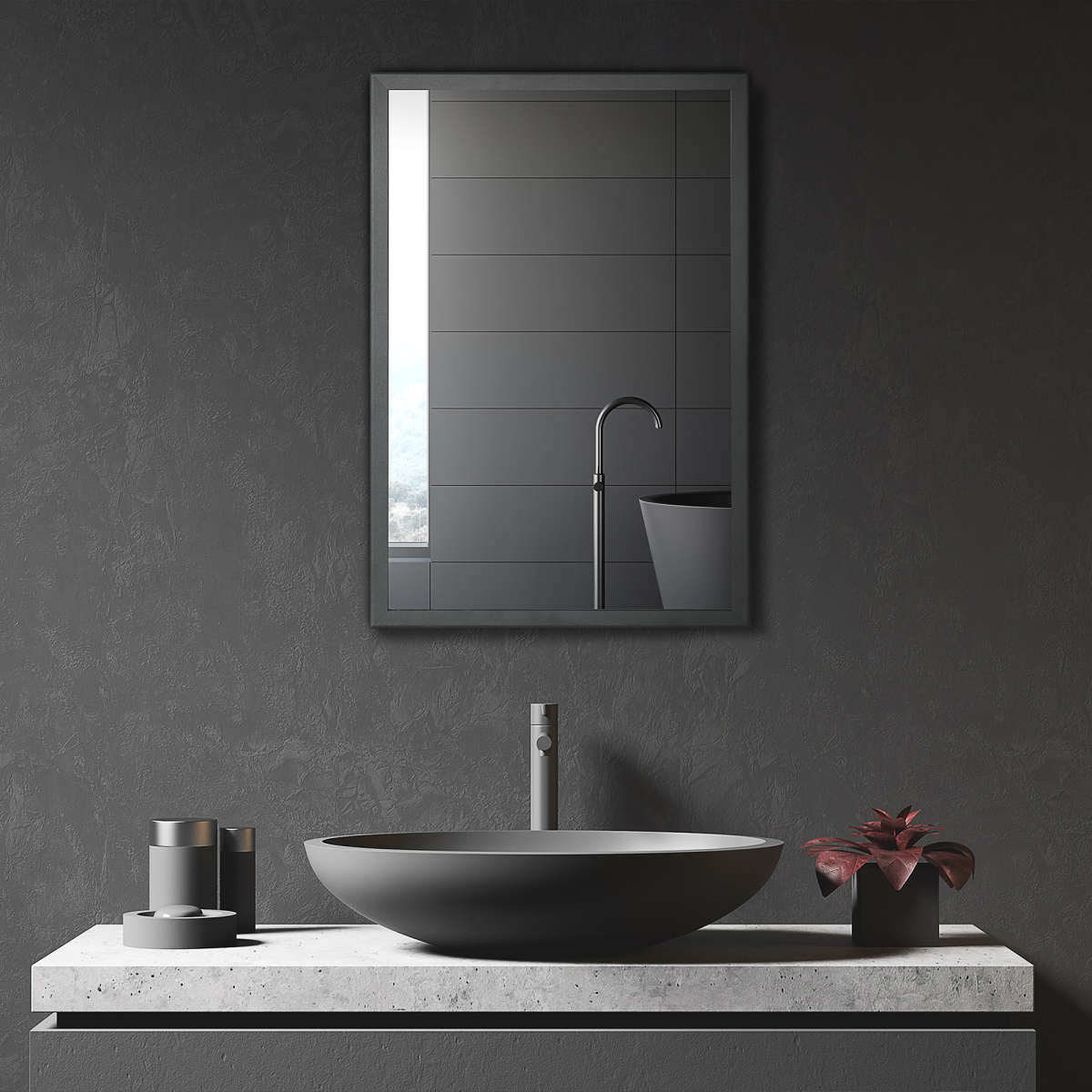 kleankin Wall Mounted Bathroom Cabinet with Mirror and Storage Shelves