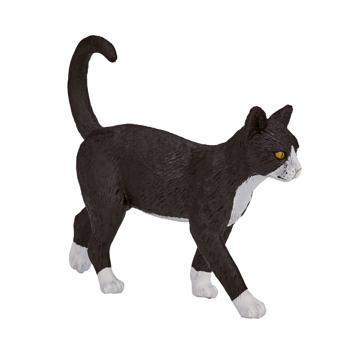 Cat Black & White Toy  Realistic Pet Figurine
