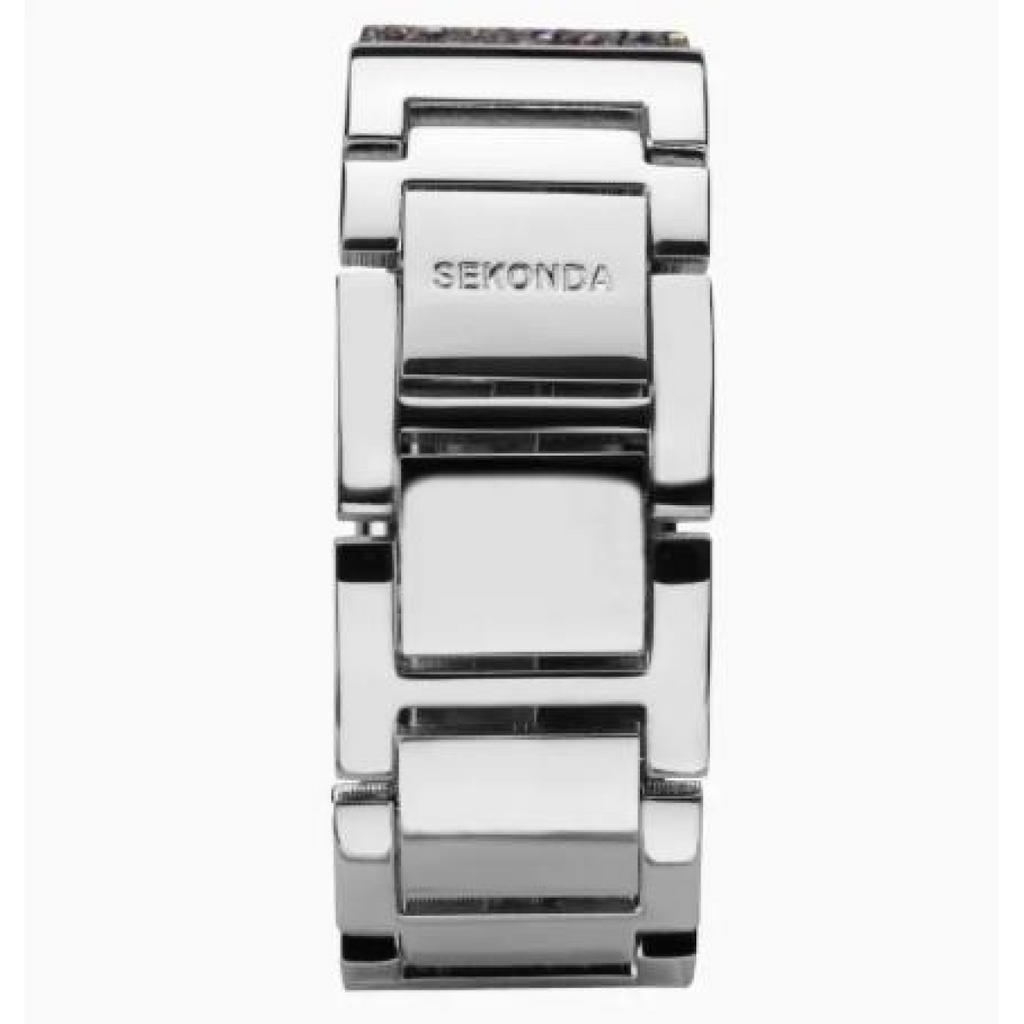 Sekonda Seksy Ladies Bling Rectangular Purple Dial & Purple stone Stainless Steel