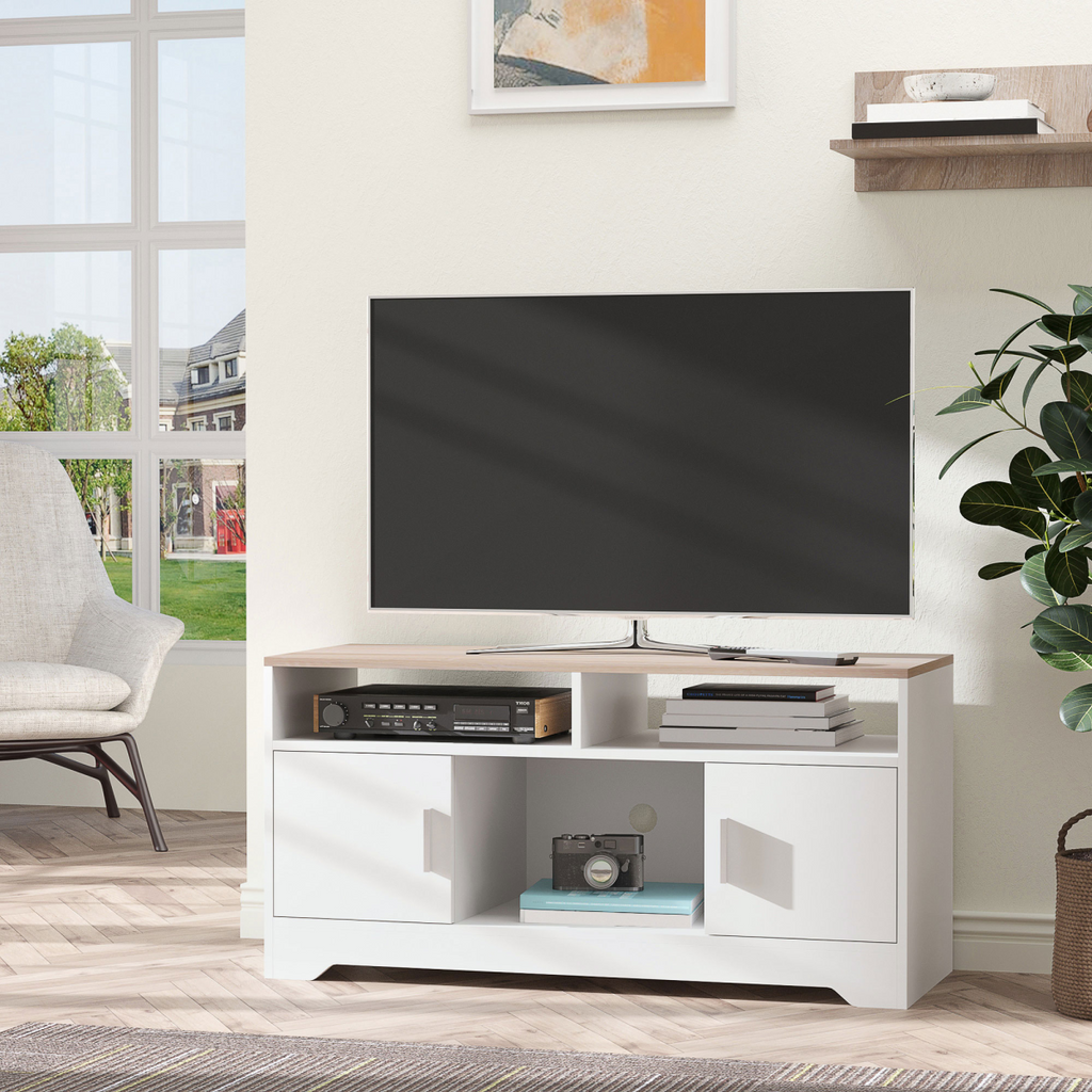 Home Office 42" TV Stand Storage Unit w/ Cabinets Shelves Living Room