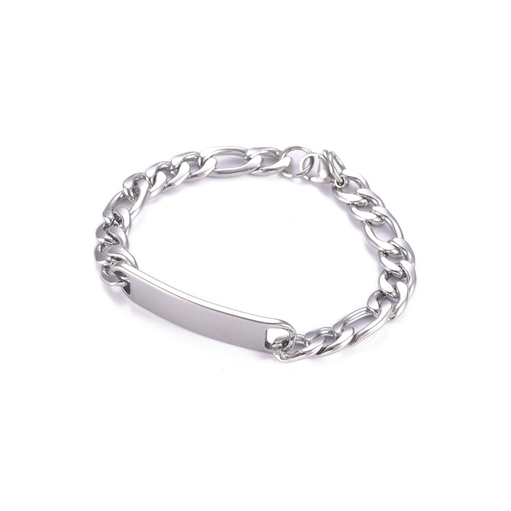 Men's Chunky ID Silver Bracelet