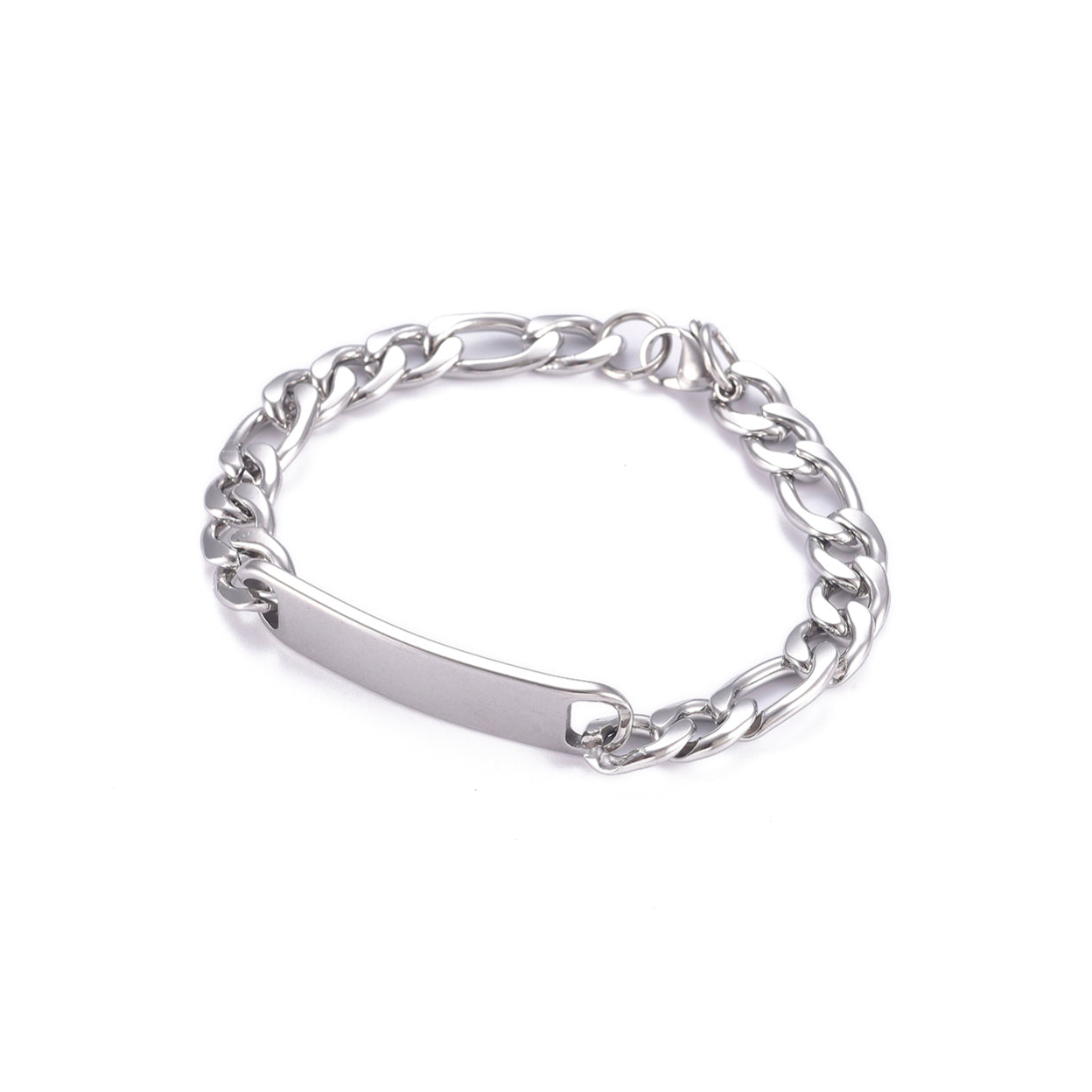 Men's Chunky ID Silver Bracelet