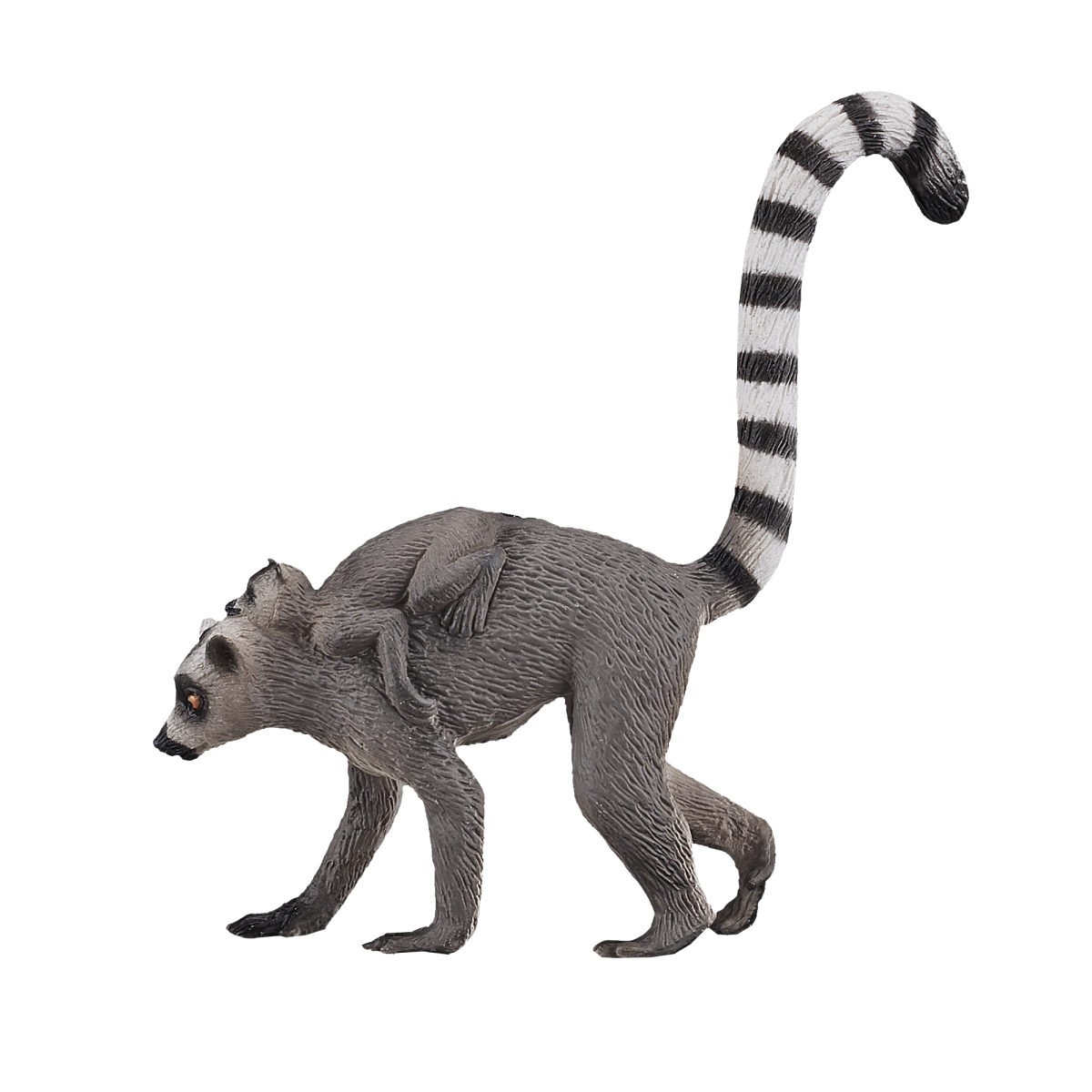 Lemur with Baby Toy  Realistic Rainforest Wildlife Figure