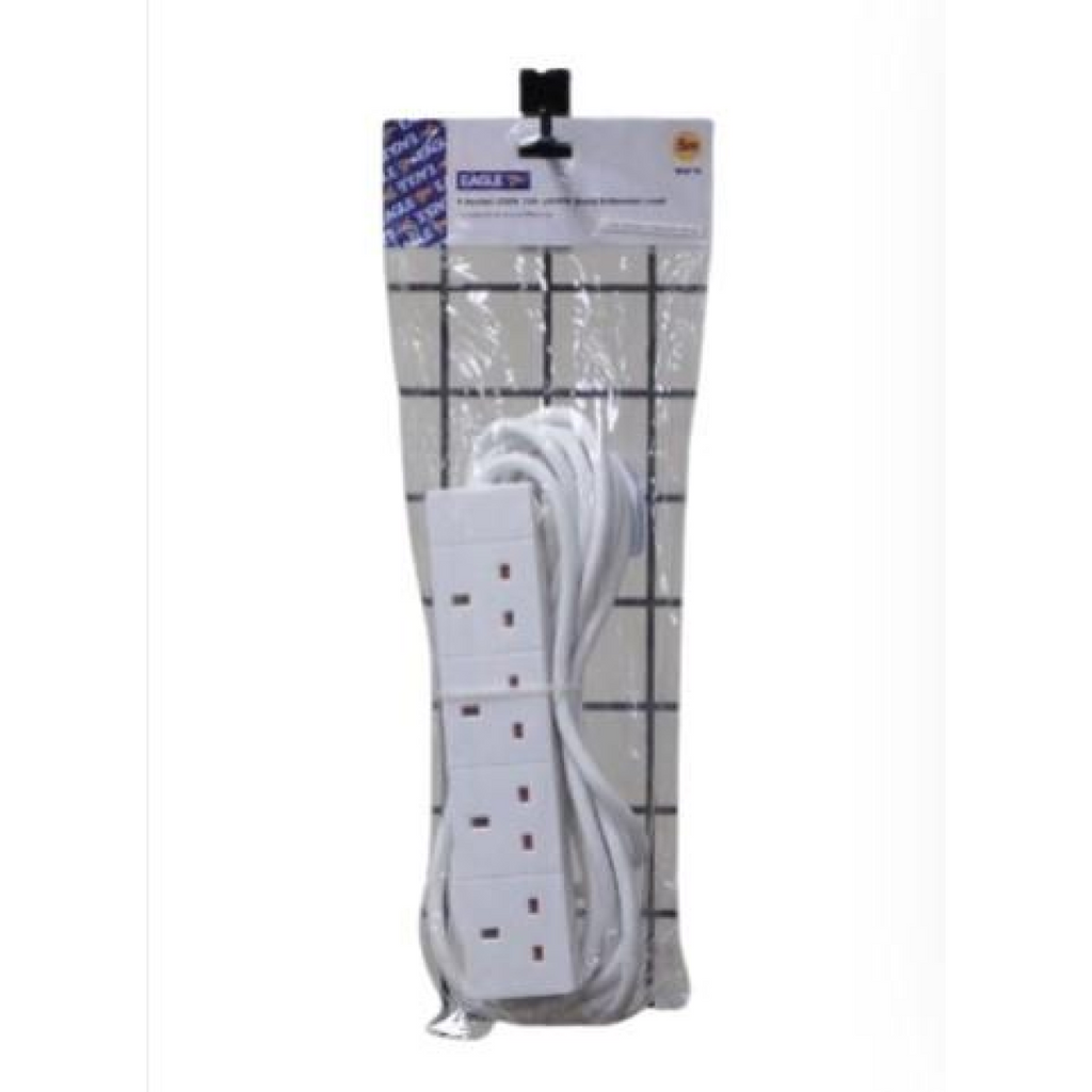 Eagle 4 Gang 5 Metre 13 A Extension Cable- E201CF