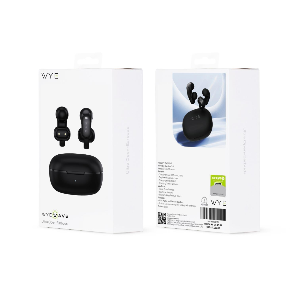 Wye Ultra Open-Earbuds White