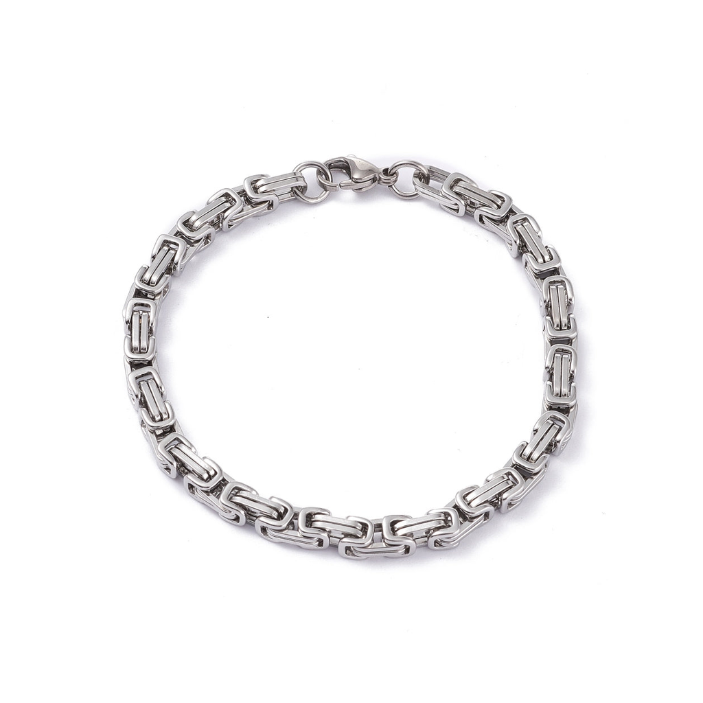 Men's Aztec Chain Silver Bracelet